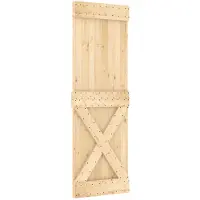 Syfax Schiebetür NARVIK Natürlich und Schwarz 70 x 210 cm (152,5 cm)