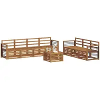 Syfax Sofagarnituren 8 pcs Natur Massivholz Akazie