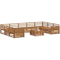 vidaXL Outdoor-Sofagarnitur 10 stk. Natur Massivholz Akazie