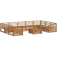 vidaXL Outdoor-Sofagarnitur 10 stk. Natur Massivholz Akazie