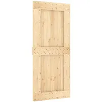 Syfax Schiebetür NARVIK Natürlich und Schwarz 90 x 210 cm (213,5 cm)