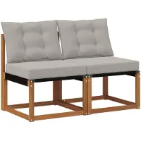 vidaXL 2 Stück Outdoor Mittelsofa