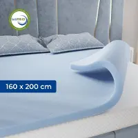 CozySense Basic Topper Matratze 160x200 - Top Matratze - Topdekmatras - Gel Memory Foam Opencell Struktur - CertiPUR - Medium Firmness - 6 cm