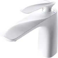 Doporro Design Armatur in Weiß Waschbeckenarmatur praktischer Einhebelmischer Waschtischarmatur