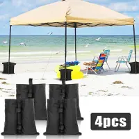 HENGDA 4X Pavillon Sandsäcke Outdoor-Sandsack Pavillon Gewichte 4er Set in schwarz – mit Sand, Splitt, Kies etc. befüllbar Füllvolumen pro Stück ca. 11.5 kg robust Waterproof