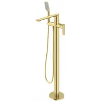 TRIZERATOP Freistehende Wannenarmatur mit V-BOX, gebürstetes Gold
