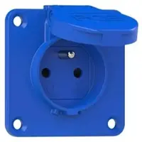 Pce 104-7bsc Schutzkontakt-Anbausteckdose 70x70 fb Shutter IP54 seitlich (blau) 1047bsc