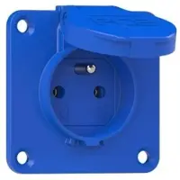 Pce 104-7bs Schutzkontakt-Anbausteckdose 70x70 fb IP54 seitlich (blau) 1047bs