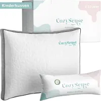 CozySense Kinderkopfkissen - Kinderkopfkissen - Kleinkind-Kopfkissen - zerkleinerter Memory-Schaum + Mikrofasern - kühlende Technologie - füllbar - inkl. Extra 100g Schaumstoff - 40x55 cm - Kinder