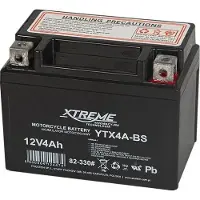 Xtreme Wartungsfreie -Gel-Motorradbatterie 12 V 4 Ah rechts 82-330#