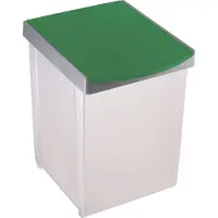 Helit Wertstoffsammelbox, 20 Liter, Deckel grün
