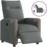 vidaXL Relaxsessel Elektrisch Dunkelgrau Stoff