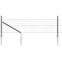vidaXL Sechseckzaun mit Pfosten 100 x 0,5 m PVC-beschichteter Stahl