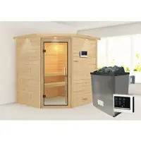 Karibu Sauna "Mia (Fronteinstieg)" Ofen 9 KW externe Strg easy