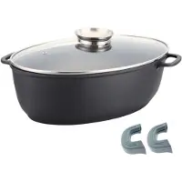 Cheffinger Bräter 7,3 L Aluminiumguss Schmortopf Induktion Bratentopf Entenbräter Gänsebräter Hähnchenbräter