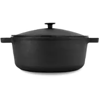 Brizoll 6L Ø28cm Gusseisen Topf mit Deckel aus Gusseisen Gusseisentopf Brotbacken Kochtopf