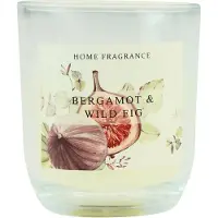 Kaemingk Duftkerze im Glas 9cm Wachskerze mit Bergamotte Feige Duft als Entspannung Geschenk für Frauen Aroma Kerze Wachs Tischkerze Uni Creme Weiß