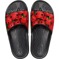 Crocs Classic Hyper-Real Slide Erdbeeren EUR 42-43
