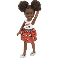 Mattel GXT35 Chelsea Puppe mit Herz-Motiv