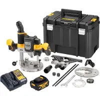 DeWalt DCW 620 M1T Akku Oberfräse 18 V 12 mm Brushless + 1x Akku 4,0 Ah + Ladegerät + TSTAK