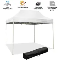 Divina Garden Faltpavillon 3 x 2 weiß mit wasserdichtem PVC überzogen