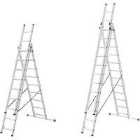 Hailo HobbyStep combi Mehrzweckleiter 3x9 Sprossen