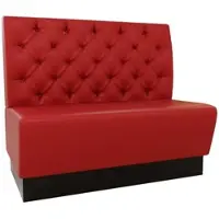 BIG Möbel Gastro Sitzbank Amsterdam | 100 cm breit | Kunstleder Rot | Chesterfield | Dinerbank