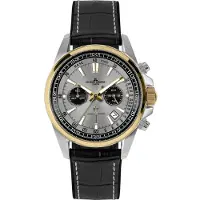 Jacques Lemans 1-2117ZL Herrenuhr Chronograph Liverpool Schwarz/Grau