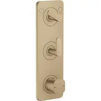 Hansgrohe AXOR Citterio C Thermostatmodul 380/120 Unterputzmodell mit Platte für 2 Verbraucher, 49700140, Farbe: Brushed Bronze