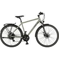 Prophete ENTDECKER 500 Trekking Herrenrad 28" Grey Heron Glanz – Shimano Altus 24-Gang, hydraulische Scheibenbremsen, Suntour NEX Federgabel, Alu Rahmen 52 cm