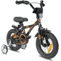 Prometheus BIKES Kinderfahrrad 12 Zoll ab 3 Jahre mit Stützrädern und Rücktrittbremse Schwarz