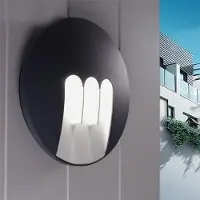 Eco-Light Außenleuchte Lutec Mask LED Außenlampe 9W IP54 Außenwandleuchte Grau