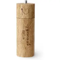 La-vida Pfeffermühle Bambusholz mit 'Mit Liebe' Gravur, H 169 mm, Ø 55 mm, einstellbares Mahlwerk