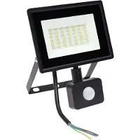 Spectrum LED LUX3 Fluter schwarz 30W Strahler 2800lm IP44 Neutral 4000K mit Bewegungsmelder