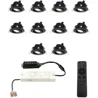 HOFTRONIC™ LED Mini Einbaustrahler 12V 3W 200lm 2700K IP44 Schwarz Set 10x