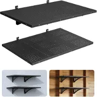 Vevor 2er-Set Garagenregal 914x615x225 mm Werkzeugaufbewahrung 127 kg pro Schicht Werkzeughalter Wand 914x615 mm Regalfläche Aufbewahrungsregale Metallregal Werkzeug Organizer Wandregale