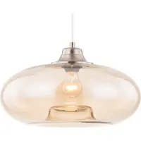 Home24 Pendelleuchte - Sicherheitsglas / Eisen - 1-flammig