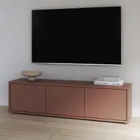 Forte ALICE SPRINGS TV-Schrank 150 160, modernes Lowboard mit 3 Türen, Wohnzimmer, Holzwerkstoff, Terrakotta, 154,2 cm breit x 41,5 cm hoch x 34,9 cm tief
