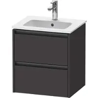 Duravit Ketho.2 Wastafelonderkast 51x42x54,9 cm Supermat Grafiet