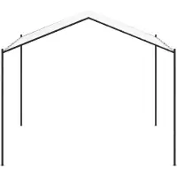 vidaXL Pavillon 4 x 4 x 2,6 m Weiß Stahl und Polyester 180 gsm