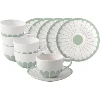Villeroy & Boch Fleur Couleur Cappuccinotassen mit Untertassen