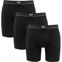 Saxx Essential Cotton Boxer Brief FLY 3PK black (BLK) S