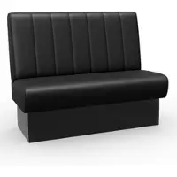 BIG Möbel Bistro Sitzbank Classic | 120 cm | Kunstleder in Schwarz | Vertikal | Dinerbank