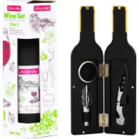 4BIG.fun Weinzubehör 3 tlg. Korkenzieher Weinset Weinöffner Geschenkset Weinaccessoires
