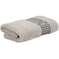 Möve Badetuch MÖVE FOR FROTTANA "Fjord", weiß (cashmere), B:67cm L:140cm, Walkfrottier, Baumwolle, Handtücher, Badetuch, mit tollem Uni Karo