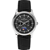 Jacques Lemans 1-2213A Herrenuhr Derby mit Mondphase Schwarz