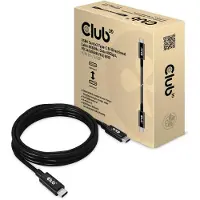 Club 3D CLUB3D USB4 Gen3x2 Type-C Bi-Direktional Kabel 8K60Hz 40Gbps PD 240W(48V/5A) EPR St/St 2m, 2 m, USB C, USB C, USB4 Gen 3x2, 40 Gbit/s, Schwarz