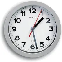 MAUL Wanduhr MAULstep Ø 20 x 4.4 cm Kunststoff 1 x AA (1.5 V) silber