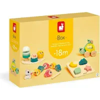 Janod - Motorikspielzeug Box 18 Monate - Lernspielzeug aus Holz