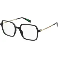 Levi's LV 1072 Damen-Brille inkl. Gläser Vollrand Eckig Kunststoff-Gestell 53/17/140, schwarz